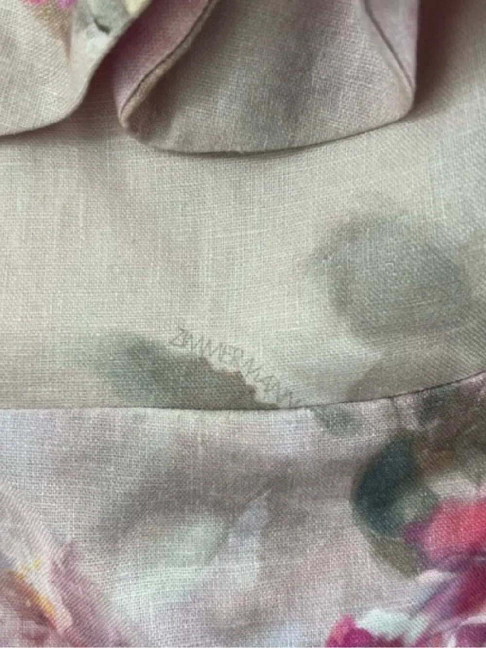 NWT Zimmermann Crush Frill Mini Dress in Pink Floral - Picture 7 of 11